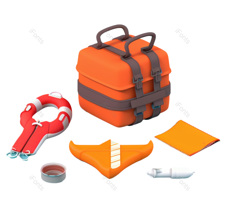 图标图片,夏天元素,插画PNG,蓝色背景免抠素材